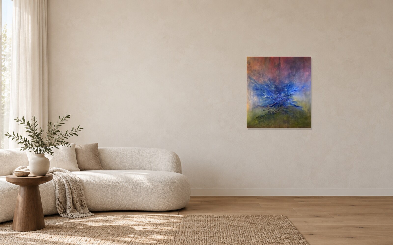 Lis Just kunst i en nordisk stue